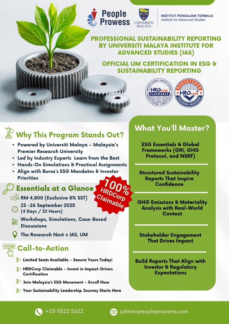 University Malaya - Professional Certification In Sustainability Reporting